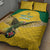 Custom Dominica Football Quilt Bed Set Sisserou Parrot Yellow Color - Wonder Print Shop