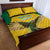 Custom Dominica Football Quilt Bed Set Sisserou Parrot Yellow Color - Wonder Print Shop