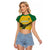 Custom Dominica Football Raglan Cropped T Shirt Sisserou Parrot Yellow Color - Wonder Print Shop