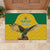 Custom Dominica Football Rubber Doormat Sisserou Parrot Yellow Color - Wonder Print Shop