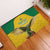 Custom Dominica Football Rubber Doormat Sisserou Parrot Yellow Color - Wonder Print Shop