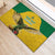 Custom Dominica Football Rubber Doormat Sisserou Parrot Yellow Color - Wonder Print Shop