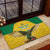 Custom Dominica Football Rubber Doormat Sisserou Parrot Yellow Color - Wonder Print Shop