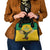 Custom Dominica Football Shoulder Handbag Sisserou Parrot Yellow Color