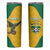 Custom Dominica Football Skinny Tumbler Sisserou Parrot Yellow Color - Wonder Print Shop