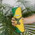 Custom Dominica Football Skinny Tumbler Sisserou Parrot Yellow Color - Wonder Print Shop