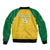 Custom Dominica Football Sleeve Zip Bomber Jacket Sisserou Parrot Yellow Color - Wonder Print Shop