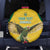 Custom Dominica Football Spare Tire Cover Sisserou Parrot Yellow Color - Wonder Print Shop