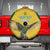 Custom Dominica Football Spare Tire Cover Sisserou Parrot Yellow Color - Wonder Print Shop