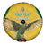 Custom Dominica Football Spare Tire Cover Sisserou Parrot Yellow Color - Wonder Print Shop