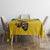 Custom Dominica Football Tablecloth Sisserou Parrot Yellow Color - Wonder Print Shop