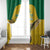 Custom Dominica Football Window Curtain Sisserou Parrot Yellow Color - Wonder Print Shop