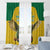 Custom Dominica Football Window Curtain Sisserou Parrot Yellow Color - Wonder Print Shop