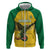 Custom Dominica Football Zip Hoodie Sisserou Parrot Yellow Color - Wonder Print Shop