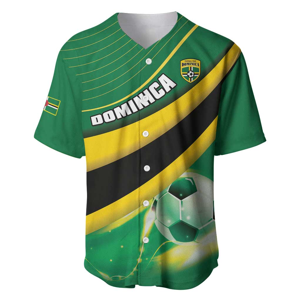 Personalised Dominica Football Baseball Jersey Sporty Style - Wonder Print Shop