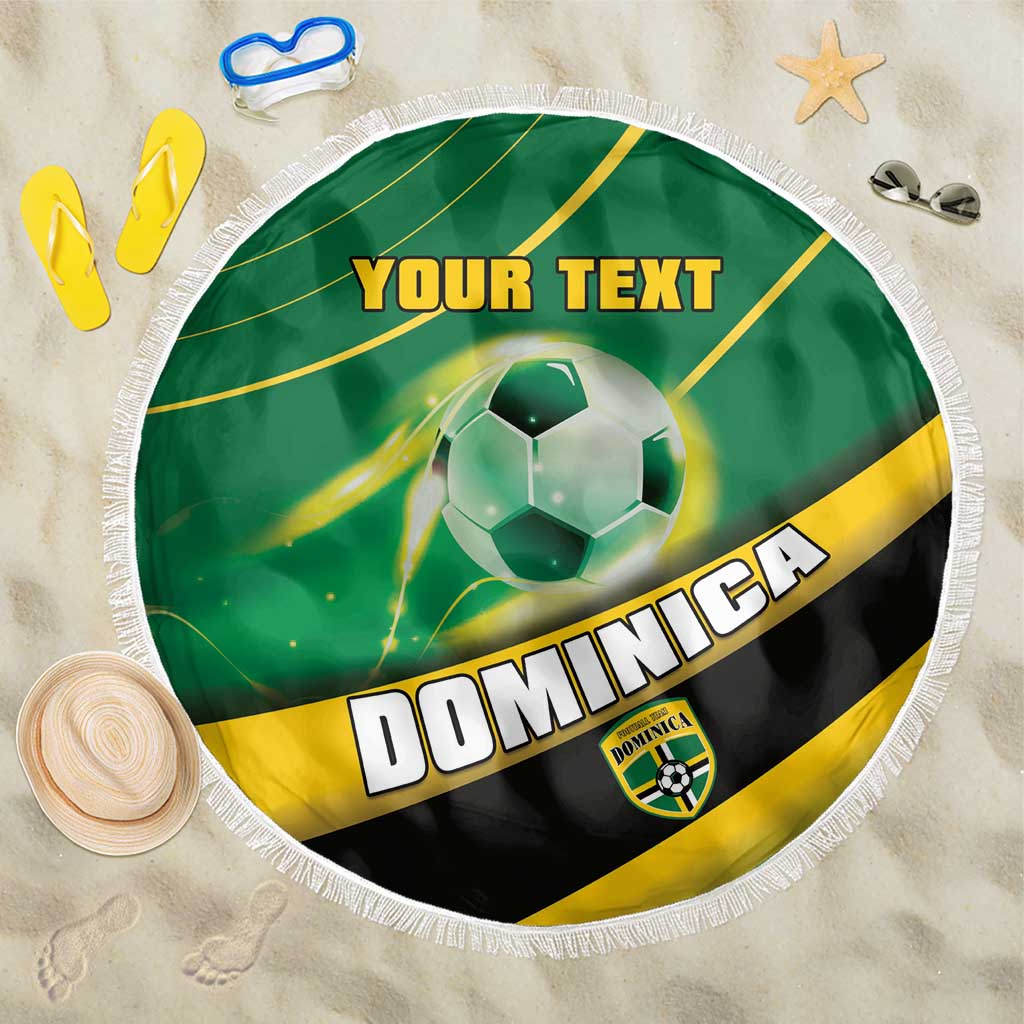 Personalised Dominica Football Beach Blanket Sporty Style - Wonder Print Shop