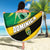 Personalised Dominica Football Beach Blanket Sporty Style - Wonder Print Shop