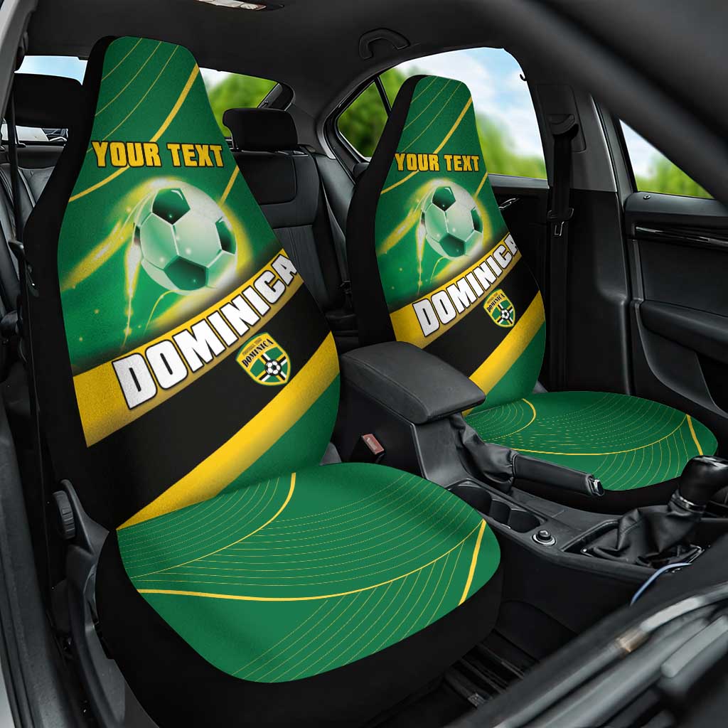 Personalised Dominica Football Car Seat Cover Sporty Style