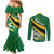 Personalised Dominica Football Couples Matching Mermaid Dress and Long Sleeve Button Shirt Sporty Style