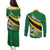 Personalised Dominica Football Couples Matching Puletasi and Long Sleeve Button Shirt Sporty Style - Wonder Print Shop