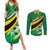 Personalised Dominica Football Couples Matching Summer Maxi Dress and Long Sleeve Button Shirt Sporty Style - Wonder Print Shop