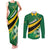 Personalised Dominica Football Couples Matching Tank Maxi Dress and Long Sleeve Button Shirt Sporty Style - Wonder Print Shop