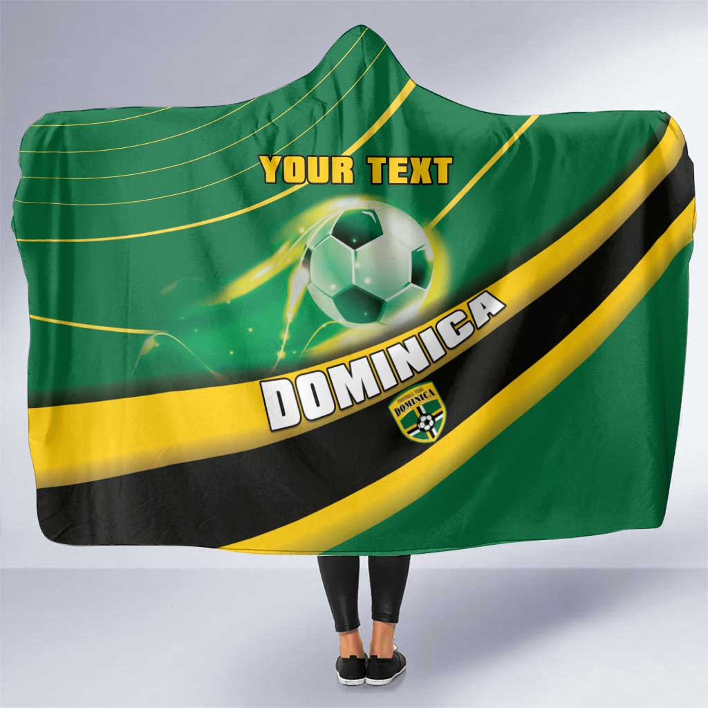 Personalised Dominica Football Hooded Blanket Sporty Style