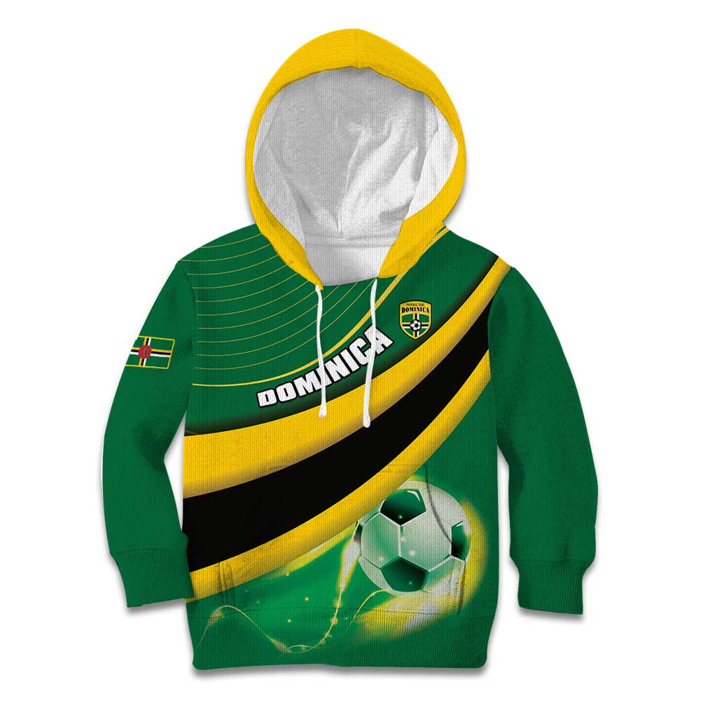 Personalised Dominica Football Kid Hoodie Sporty Style - Wonder Print Shop