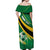 Personalised Dominica Football Off Shoulder Maxi Dress Sporty Style - Wonder Print Shop