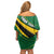 Personalised Dominica Football Off Shoulder Short Dress Sporty Style - Wonder Print Shop