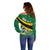 Personalised Dominica Football Off Shoulder Sweater Sporty Style - Wonder Print Shop