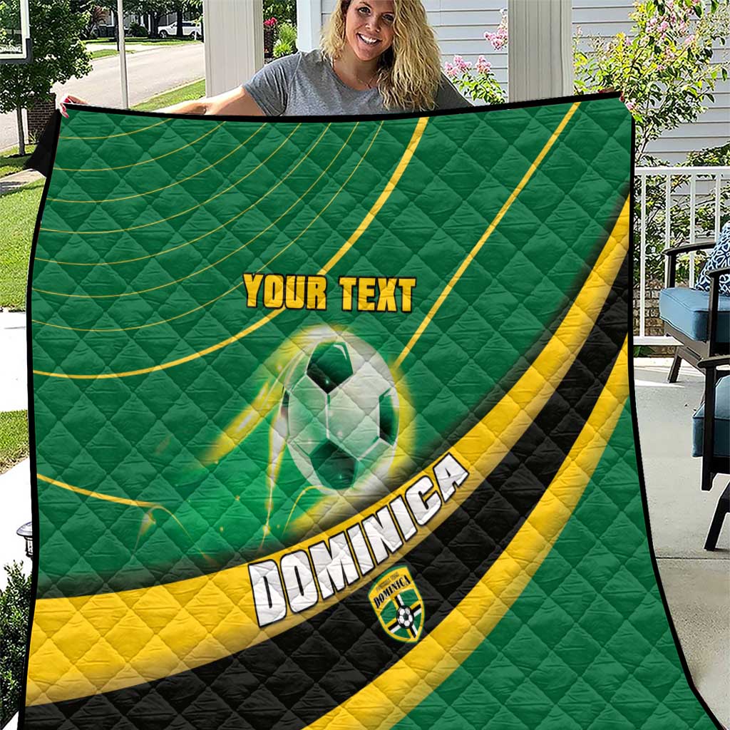 Personalised Dominica Football Quilt Sporty Style - Wonder Print Shop