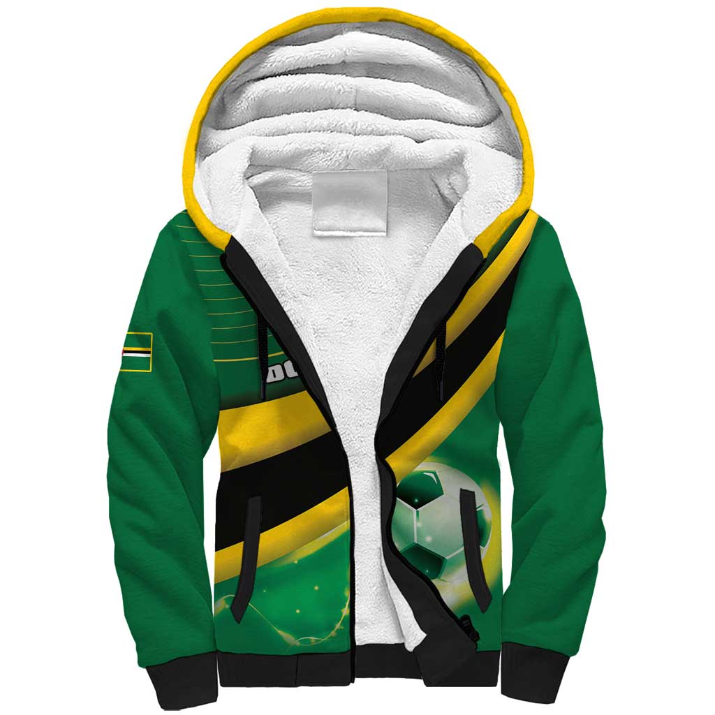 Personalised Dominica Football Sherpa Hoodie Sporty Style - Wonder Print Shop