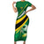 Personalised Dominica Football Short Sleeve Bodycon Dress Sporty Style - Wonder Print Shop