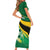 Personalised Dominica Football Short Sleeve Bodycon Dress Sporty Style - Wonder Print Shop