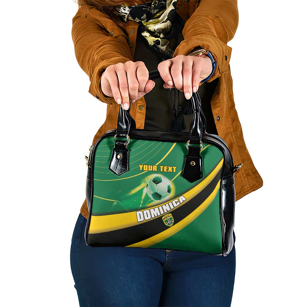 Personalised Dominica Football Shoulder Handbag Sporty Style