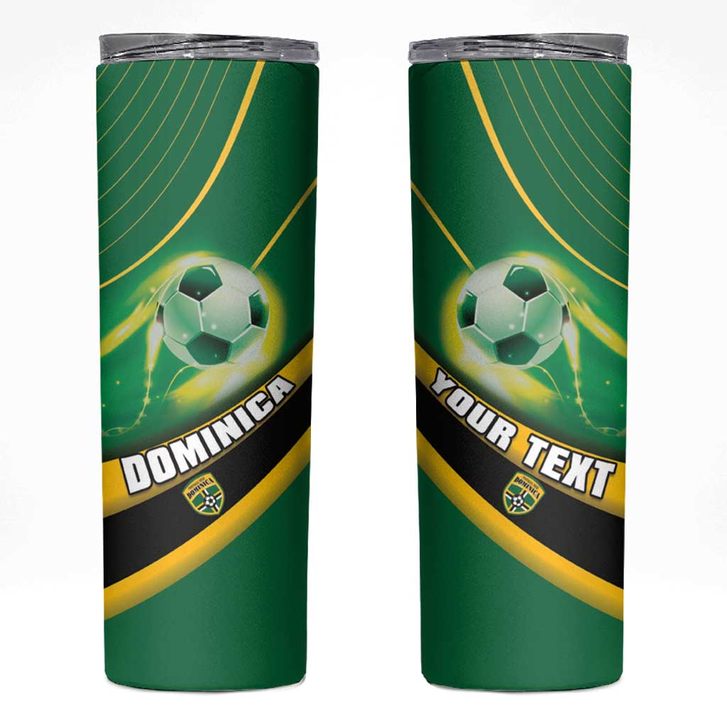 Personalised Dominica Football Skinny Tumbler Sporty Style - Wonder Print Shop