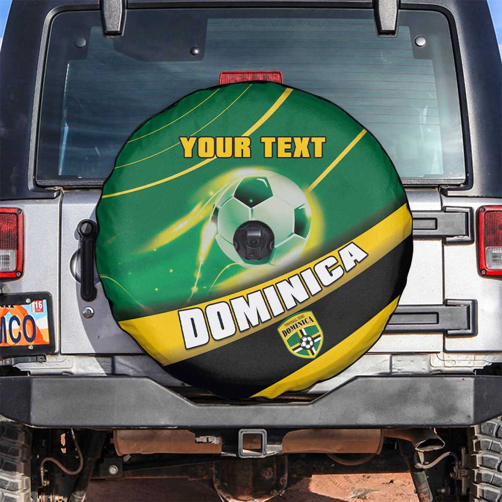 Personalised Dominica Football Spare Tire Cover Sporty Style - Wonder Print Shop