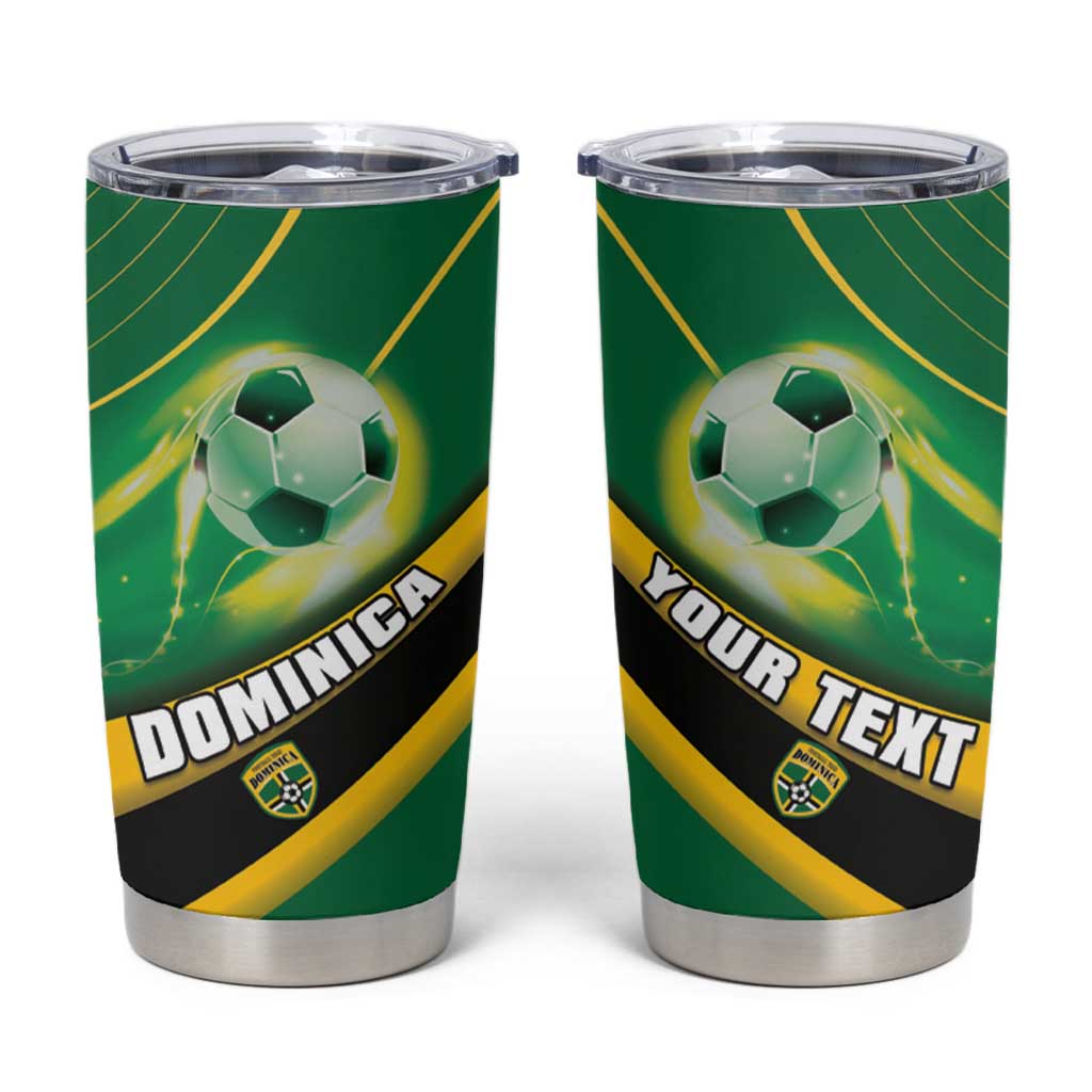 Personalised Dominica Football Tumbler Cup Sporty Style - Wonder Print Shop