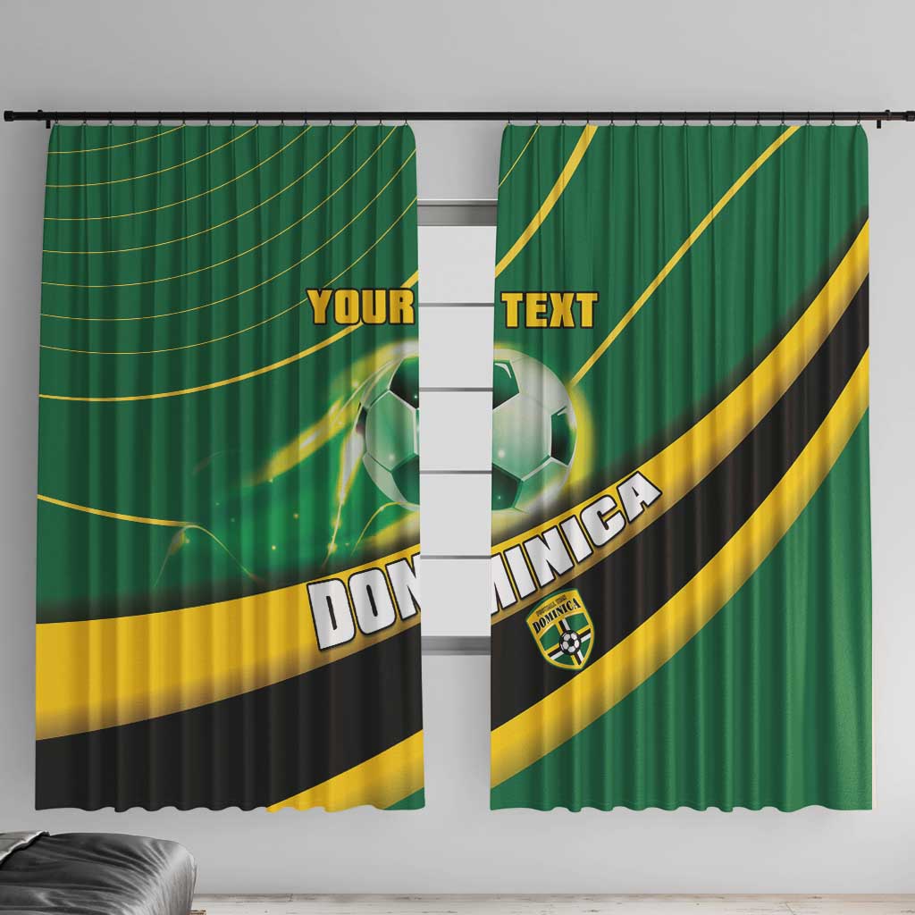 Personalised Dominica Football Window Curtain Sporty Style - Wonder Print Shop