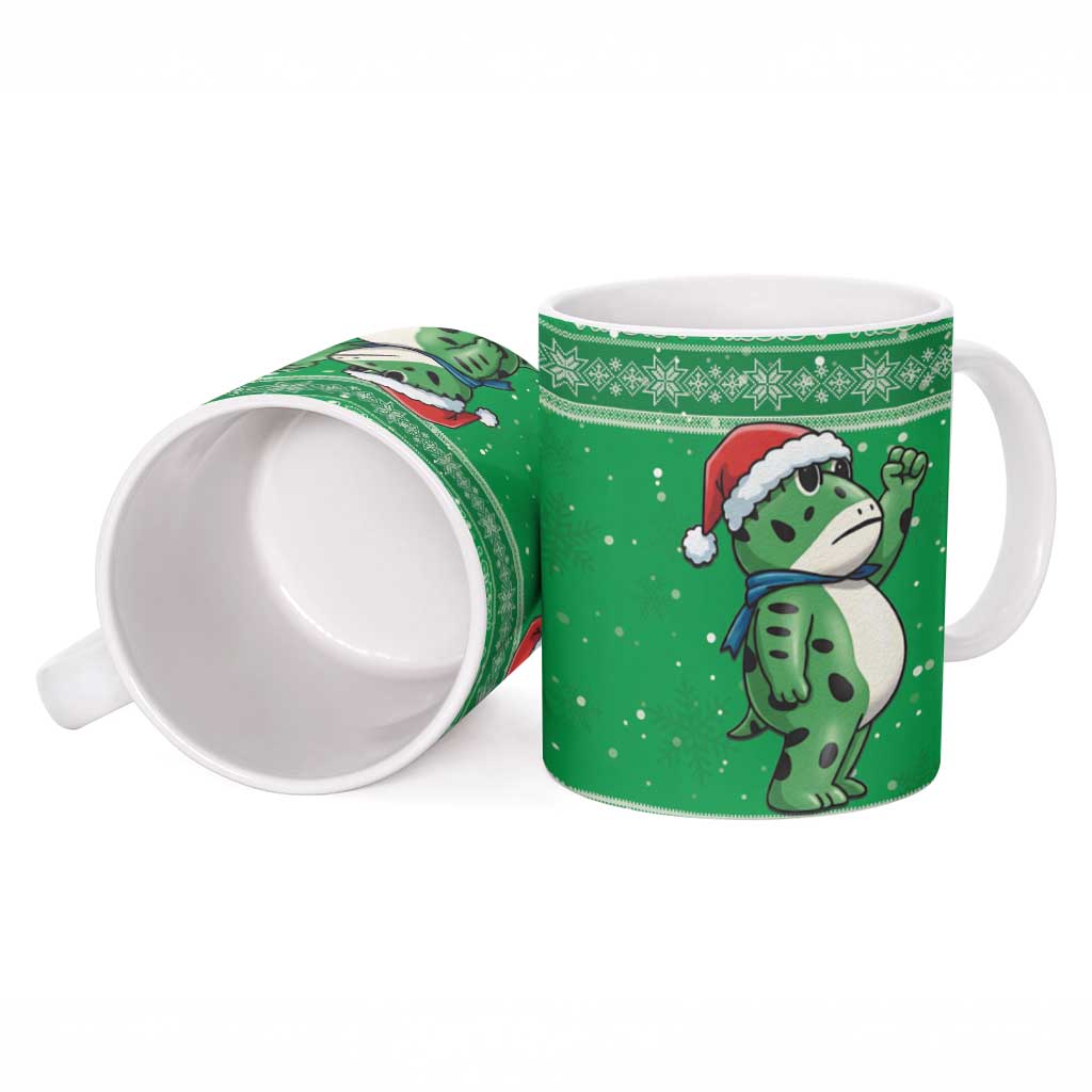 Funny Christmas Portland Frog Protest Ceramic Mug Merry Frog-mas - Wonder Print Shop