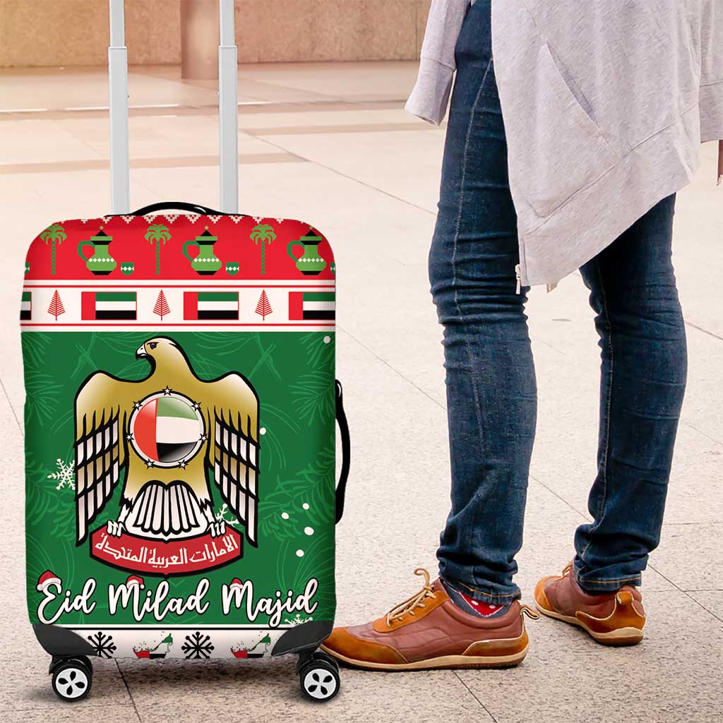 United Arab Emirates Christmas Luggage Cover Coat Of Arms Eid Milad Majid