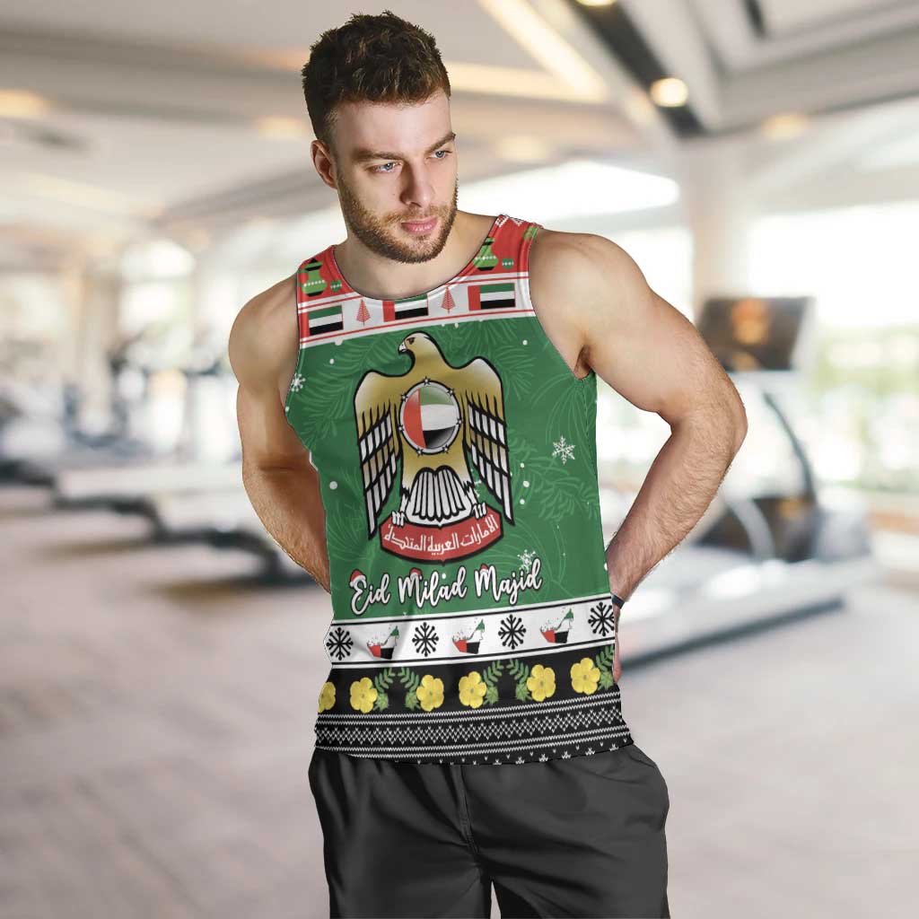 United Arab Emirates Christmas Men Tank Top Coat Of Arms Eid Milad Majid - Wonder Print Shop