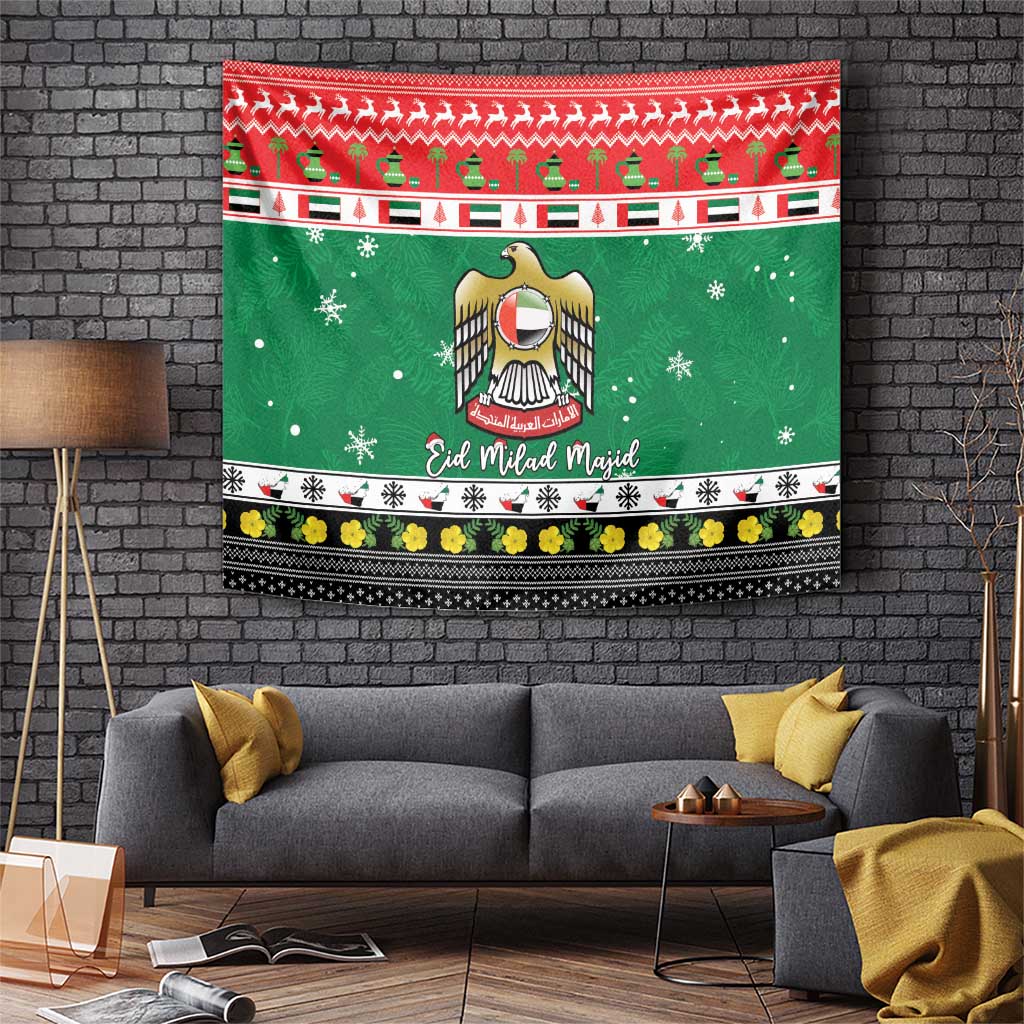 United Arab Emirates Christmas Tapestry Coat Of Arms Eid Milad Majid