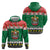 United Arab Emirates Christmas Zip Hoodie Coat Of Arms Eid Milad Majid - Wonder Print Shop