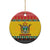 Zimbabwe Christmas Ceramic Ornament Coat Of Arms Muve neKisimusi - Wonder Print Shop