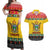 Zimbabwe Christmas Couples Matching Off Shoulder Maxi Dress and Hawaiian Shirt Coat Of Arms Muve neKisimusi - Wonder Print Shop