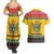 Zimbabwe Christmas Couples Matching Summer Maxi Dress and Hawaiian Shirt Coat Of Arms Muve neKisimusi - Wonder Print Shop