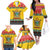 Zimbabwe Christmas Family Matching Off The Shoulder Long Sleeve Dress and Hawaiian Shirt Coat Of Arms Muve neKisimusi - Wonder Print Shop