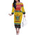 Zimbabwe Christmas Family Matching Off The Shoulder Long Sleeve Dress and Hawaiian Shirt Coat Of Arms Muve neKisimusi - Wonder Print Shop